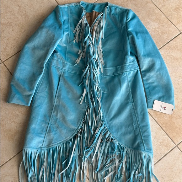 Jackets & Blazers - Blue Fringe Jacket
